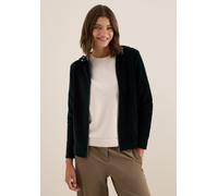 Cardigan CECIL, Damen, Gr. XXL (46), ink grün, Web, 78% Baumwolle, 18% Polyester, 4% Elasthan, unifarben, casual, normal normal, ohne Ausschnitt, Langarm abgesteppt, Strickjacken (65574309-XXL) ink gr