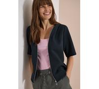 Kapuzensweatjacke CECIL, Damen, Gr. XXL (46), schwarz (palm breeze grün), Sweatware, Obermaterial: 49% Polyester, 45% Baumwolle, 6% Elasthan, unifarben, lässig geschnitten hüftbedeckend, Rundhals, Swe