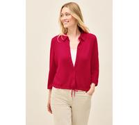 Cardigan CECIL, Damen, Gr. XXL (46), rot (glazed apple rot), Stoff, 60% Viskose, 40% Polyester, unifarben, normal normal, hoch geschlossener Ausschnitt, abgesteppt, Strickjacken, aus elastischem Mater