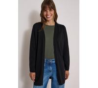 Cardigan CECIL, Damen, Gr. XXL (46), schwarz, Web, 60% Baumwolle, 40% Viskose, unifarben, comfort fit lang, ohne Ausschnitt, Rippbündchen, Strickjacken, im soften Baumwoll-Mix, Topseller (77841824-XXL
