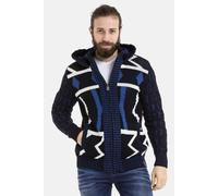 Cardigan CIPO & BAXX "Jacken", Herren, Gr. S, blau (navyblau), 100% Polyacryl, unifarben, Basic, regular fit, V-Ausschnitt, Ärmel ohne Ärmelschlitz, Strickjacken, im modernem Look, CP256 (23179104-S) 