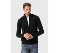 Cardigan CIPO & BAXX "Pullover", Herren, Gr. L, schwarz, 50% Baumwolle, 50% Polyacryl, unifarben, regular fit, Raglanärmel, Strickjacken, im sportlichen Look (55608924-L) schwarz