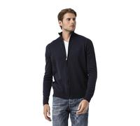 Cardigan CIPO & BAXX "Pullover", Herren, Gr. S, blau (navyblau), 50% Baumwolle, 50% Polyacryl, unifarben, regular fit, Raglanärmel, Strickjacken, im sportlichen Look (60657738-S) navyblau
