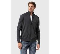 Cardigan CIPO & BAXX "Pullover", Herren, Gr. XXL, grau (anthrazit), 50% Baumwolle, 50% Polyacryl, unifarben, regular fit, Raglanärmel, Strickjacken, im sportlichen Look (91061533-XXL) anthrazit