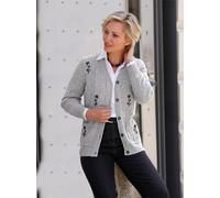 Cardigan CLASSIC BASICS, Damen, Gr. 44, grau (hellgrau, meliert), 73% Polyacryl, 20% Polyamid, 7% Polyester, meliert, Strickjacken (20436326-44) hellgrau, meliert