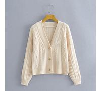 Cardigan Damen,Damen Einfarbig Beige Grobstrick Strickjacke Ultra-Weiche Lose Offene Front Pullover Langarm Warme Oberbekleidung Jacke Mantel,Einheitsgröße