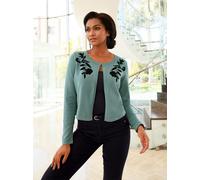 Cardigan, Damen, Gr. 38, grün (jade), 50% Viskose, 28% Polyester, 22% Polyamid, unifarben, Strickjacken (95997613-38) jade