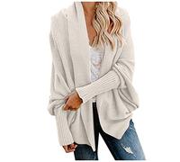 Cardigan Damen Lang Strickmantel Strickjacke Sweater Elegant Manschette Langarm Sweatshirt Langen Mantel Jacke Tops Outwear Casual Offen Pulllover Damen Herbst Winter Outing Stil