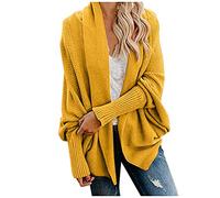 Cardigan Damen Lang Strickmantel Strickjacke Sweater Elegant Manschette Langarm Sweatshirt Langen Mantel Jacke Tops Outwear Casual Offen Pulllover Damen Herbst Winter Outing Stil