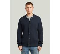 Cardigan G-STAR "Honey Comb Structure Cardigan Knit", Herren, Gr. XXL, dk patriot blau, Obermaterial: 100% Baumwolle, Strickjacken (58195347-XXL) dk patriot blau
