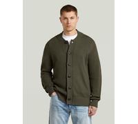 Cardigan G-STAR "Honey Comb Structure Cardigan Knit", Herren, Gr. L, asfalt, Obermaterial: 100% Baumwolle, Strickjacken (59133203-L) asfalt
