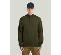 Cardigan G-STAR "Premium Core Full Zip Knit", Herren, Gr. M, grün (asfalt), Obermaterial: 100% Wolle, Strickjacken (11698663-M) asfalt