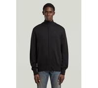 Cardigan G-STAR "Premium Core Full Zip Knit", Herren, Gr. XXL, schwarz (dk schwarz), Obermaterial: 100% Wolle, Strickjacken (96661301-XXL) dk schwarz