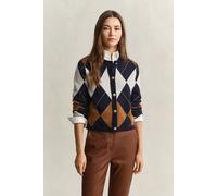 GANT - Strickjacke mit Argyle-Muster EVENING BLUE - Gr. - L