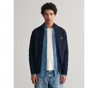 Gant Herren Casual Cotton Zip Cardigan BAUMWOLLSTRICKJACKE MIT REIßVERSCHLUSS, Evening Blue, L