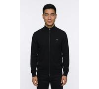 GANT Strickjacke CASUAL COTTON ZIP CARDIGAN – 100% Baumwolle – Herren L Schwarz