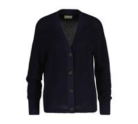 Cardigan GANT "RIBBED KNIT COTTON", Damen, Gr. L, evening blau, Strick, Obermaterial: 100% Baumwolle, unifarben, regular fit taillenbedeckt, V-Ausschnitt, eingesetzt gerader Abschluss, Strickjacken, R
