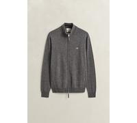 GANT Herren Strickjacke - SUPERFINE LAMBSWOOL ZIP CARDIGAN, Stehkragen, Wolle Dunkelgrau / 3XL 3XL Grau