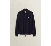 Cardigan GANT "SUPERFINE LAMBSWOOL", Herren, Gr. XXL, schwarz (marine), Strick, Obermaterial: 100% Wolle, normal, Rippbündchen, Strickjacken, Reißverschluss, aus Wolle, regular fit (77207231-XXL) mari
