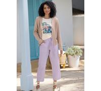 Cardigan HEINE, Damen, Gr. 34, goldfarben, 42% Baumwolle, 42% Polyacryl, 10% Polyester, 6% metallisierte Fasern, unifarben, Strickjacken (12213239-34) goldfarben