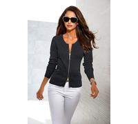 Cardigan HEINE, Damen, Gr. 40, blau (marine), 90% Baumwolle, 10% Seide, unifarben, Strickjacken (67089165-40) marine