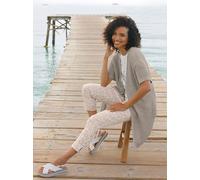 Cardigan HEINE, Damen, Gr. 42, beige (hellgrau), 65% Polyacryl, 35% Polyamid, unifarben, Strickjacken (99811804-42) hellgrau