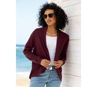 Cardigan HEINE, Damen, Gr. 44, rot (burgund), 50% Viskose, 28% Polyester, 22% Polyamid, unifarben, Strickjacken (22106329-44) burgund