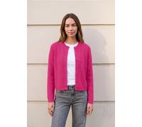 Cardigan in Rippstruktur mit Rundhals