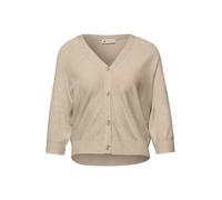 Strickjacke STREET ONE, Damen, Gr. 34, cotton beige meliert, Strickjacken Strickjacke, mit V-Ausschnitt (50171713-34) cotton beige meliert