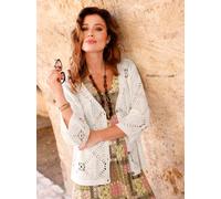 Cardigan INSPIRATIONEN, Damen, Gr. 40/42, champagner, 100% Baumwolle, unifarben, Strickjacken (15050033-40) champagner