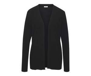 Cardigan LASCANA, Damen, Gr. 40/42, schwarz, Feinstrick, Obermaterial: 70% Viskose, 30% Polyamid, unifarben, Basic, figurumspielend hüftlang, Strickjacken, aus Feinstrick-Qualität, leichte Strickjacke