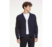 Cardigan LINDBERGH "Cardigan Comfort Fit", Herren, Gr. M, navy, Obermaterial: 80% Wolle, 20% Nylon, unifarben, Strickjacken (91887013-M) navy