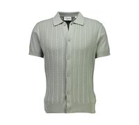 Cardigan LINDBERGH "Cardigan (Kurzarm) Relaxed Fit", Herren, Gr. L, grün (sage grün), Obermaterial: 100% Baumwolle, Strickjacken (43458923-L) sage grün