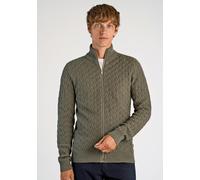 Cardigan LINDBERGH "Cardigan Relaxed Fit", Herren, Gr. 3XL, grün (army), Obermaterial: 60% Baumwolle, 40% Polyester, unifarben, Strickjacken (56796814-XXXL) army