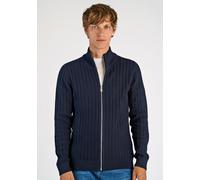 Cardigan LINDBERGH "Cardigan Relaxed Fit", Herren, Gr. L, blau (navy), Obermaterial: 60% Baumwolle, 40% Polyester, unifarben, Strickjacken (33563409-L) navy