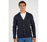 Cardigan LINDBERGH "Cardigan Relaxed Fit", Herren, Gr. XL, blau (navy), Obermaterial: 80% Baumwolle, 20% Polyester, unifarben, Strickjacken (71833825-XL) navy