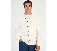 Cardigan LINDBERGH "Cardigan Relaxed Fit", Herren, Gr. XL, sanftes weiß, Obermaterial: 100% Baumwolle, Strickjacken (98296551-XL) sanftes weiß