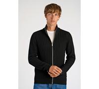 Cardigan LINDBERGH "Cardigan Relaxed Fit", Herren, Gr. XL, schwarz, Obermaterial: 60% Baumwolle, 40% Polyester, unifarben, Strickjacken (91177434-XL) schwarz