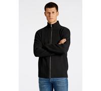 Cardigan LINDBERGH "Lindbergh Cardigan", Herren, Gr. XL, schwarz, Obermaterial: 80% Baumwolle, 20% Polyester, Strickjacken (12678409-XL) schwarz
