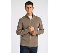 Cardigan LINDBERGH "Cardigan Relaxed Fit", Herren, Gr. XXL, beige (dk stone), Obermaterial: 80% Baumwolle, 20% Polyester, unifarben, Strickjacken (74673467-XXL) dk stone