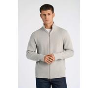 Cardigan LINDBERGH "Cardigan Relaxed Fit", Herren, Gr. XXL, grau (lt grau mel), Obermaterial: 80% Baumwolle, 20% Polyester, unifarben, Strickjacken (54719959-XXL) lt grau mel