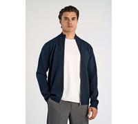 Cardigan LINDBERGH, Herren, Gr. S, navy, Strick, Obermaterial: 52% Viskose, 26% Polyester, 22% Polyamid, unifarben, relaxed fit hüftbedeckend, Rundhals, Rippbündchen, Strickjacken, mit Viskose und Rei