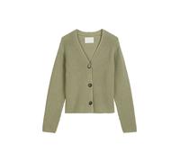 Cardigan MARC O'POLO "aus Heavy-Weight-Organic-Cotton", Damen, Gr. XL, smooth sage, Obermaterial: 100% Baumwolle, unifarben, casual, relaxed fit, V-Ausschnitt, Langarm, Strickjacken (62116051-XL) smoo