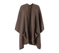 Cardigan MAERZ MUENCHEN "Maerz Muenchen 290001 Cardigan Damen Bekleidung", Damen, Gr. OS, braun, 100% Wolle (Merino), Strickjacken (36849315-0) braun