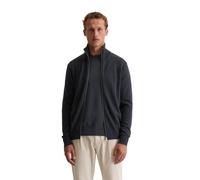 Cardigan MARC O'POLO "aus Bio-Baumwoll-Schurwoll-Mix", Herren, Gr. S, blau (schwarz navy), Obermaterial: 54% Baumwolle, 29% Schurwolle, 17% Polyamid, unifarben, regular fit, Strickbündchen, Strickjack