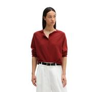 Cardigan MARC O'POLO "aus Bio-Baumwolle-Leinen-Mix", Herren, Gr. M, tall poppy, Obermaterial: 90% Baumwolle, 10% Leinen, unifarben, loose fit, Rundhals, Strickjacken (75484321-M) tall poppy