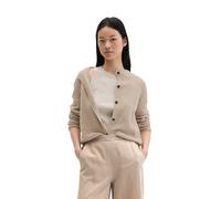 Cardigan MARC O'POLO "aus Bouclé-Garn", Damen, Gr. XXL, linen beige, Obermaterial: 78% Baumwolle, 22% Polyamid, unifarben, regular fit, Rundhals, Strickjacken (40776134-XXL) linen beige