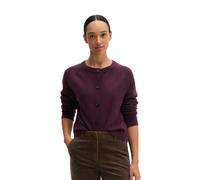 Marc O'Polo Relaxed Fit Strickjacke aus Baumwoll-Mix in Bordeaux, Größe XL