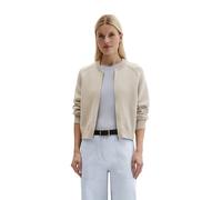 Cardigan MARC O'POLO "aus Heavy Weight Cotton", Damen, Gr. L, linen beige, Obermaterial: 100% Baumwolle, unifarben, loose fit, Rippbündchen, Strickjacken (76812632-L) linen beige