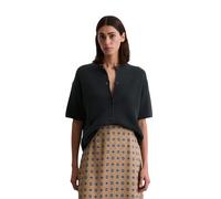 Cardigan MARC O'POLO "aus Heavy Weight Cotton", Damen, Gr. M, blau (deep night blau), Obermaterial: 100% Baumwolle, unifarben, loose fit, Rundhals, Strickjacken (29738553-M) deep night blau